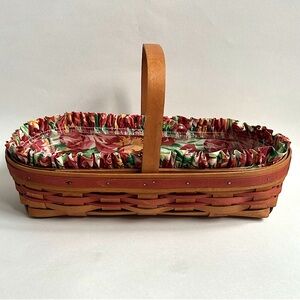 Vintage 1995 Longaberger May Series Tulip Basket With Liner And Protector